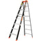 LITTLE GIANT LADDERS MICROBURST 8' STEPLADDER FIBERGLASS TYPE 1A 300LB - GRAY - Like New