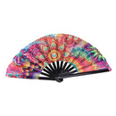 GOOHOCHY - LARGE FOLDING FANS HAND FAN WEDDING DECOR ANCIENT STYLE - COLORFUL - Like New