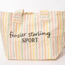 FRASIER STERLING SPORT STRIPED TOTE BAG - RAINBOW/CREAM - Brand New