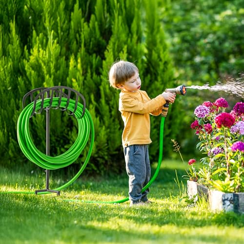 SORBUS MANGER GARDEN WATER HOSE STORAGE GREAT FOR GARDEN LAWN YARD - BLACK - Like New