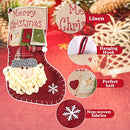 Seven-first Christmas Stockings 3PCS, 18 Inch Xmas Stockings, Snowman Reindeer - Like New