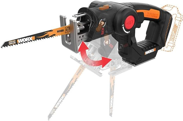 WORX WX550L.9 20V Power Share Axis Cordless Reciprocating Jig Saw Tool Only Like New
