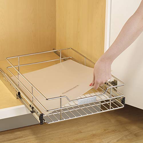 CUISINART 14" SLIDING CABINET ORGANIZER, CHROME FINISH - ‎CHROME FINISH - Like New