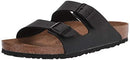 BIRKENSTOCK MEN'S ARIZONA BIRKO-FLOR REGULAR FIT SANDAL - SIZE: MEN 8 - BLACK - Brand New