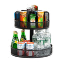 MIND READER 2-TIER SNACK CAROUSEL, COUNTERTOP ORGANIZER SNACKMESH - BLACK - Like New