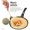 GOURMEX Black Induction Crepe Pan PFOA Free Nonstick Coating 10" - New - Brand New