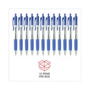 UNIVERSAL 1MM COMFORT GRIP RETRACTABLE BALLPOINT PENS - MEDIUM, BLUE (1 DOZEN) - Like New
