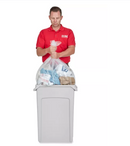 RUBBERMAID SLIM JIM TRASH CAN - 23 GALLON, GRAY 1 PACK - GRAY - Like New