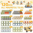 HARWORLIFE MAGNETIC TILES, DIAMOND 120 PCS 2 CARS MAGNETIC BLOCKS - MULTICOLOR - Brand New