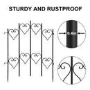 AMAGABELI DECORATIVE GARDEN FENCE 27INX9FT OUTDOOR BORDER FENCE - BLACK - Like New