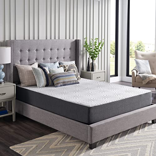 SEALY 10-IN MEDIUM FULL MEMORY FOAM MATTRESS IN A BOX - DRAK/GRAY - Brand New