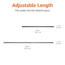 Amazon Basics No Drilling Spring Tension Curtain Rod Width 78-108" B073V44H23 - Brand New