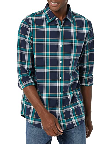 Amazon Essentials Men's Long Sleeve Slim Fit Stretch Poplin Shirt - Brand New