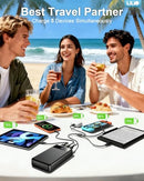 LILIO PORTABLE CHARGER POWER BANK, 60,000MAH BATTERY PACK, 22.5W - BLACK - Like New