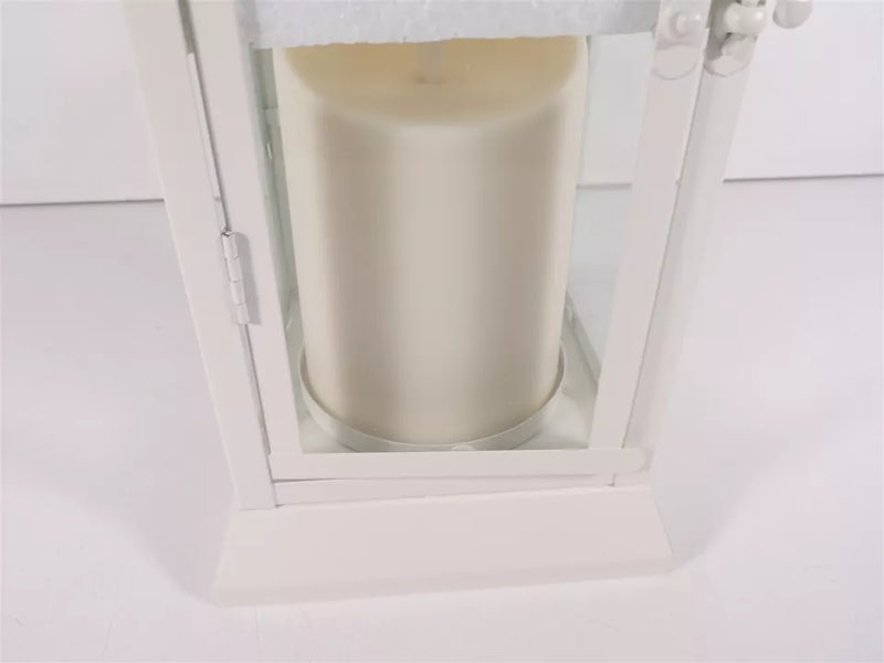 LUMINARA FLAMELESS IVORY PILLAR CANDLE OUTDOOR LANTERN 16" - IVORY - Like New