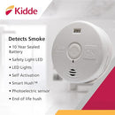 KIDDE P3010H WORRY-FREE HALLWAY SMOKE ALARM WITH LIGHT AND 10 YEAR BATTERY - Brand New