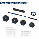 VIVITORY DUMBBELL SETS ADJUSTABLE WEIGHTS FREE WEIGHTS WITH CONNECTOR 45LBS - Like New