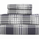 KATHY IRELAND HOME 100% TURKISH COTTON FLANNEL SHEET SET SIZE QUEEN - PLAID - Like New