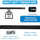 GINBEL Tension Curtain Rod 43 to 83 Inches (3.6 to 7 ft), 1.26" Diameter Spring - Like New