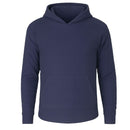 BLUE ICE MEN'S WAFFLE KNIT THERMAL PULLOVER HOODIE - SIZE: MEN L - NAVY - Brand New