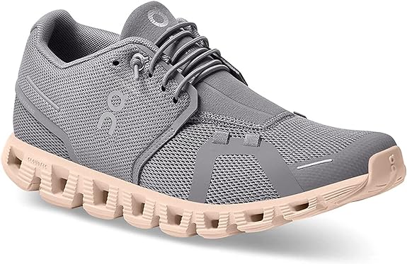 59.98883 ON WOMEN'S CLOUD 5 SNEAKERS ZINC/SHELL SIZE 9.5 - Like New