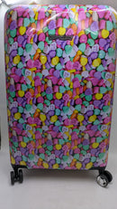 Betsey Johnson 26" Checked Luggage Collection - Expandable Scratch - Candy Heart - Brand New