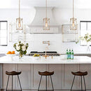 Optimant Lighting Gold Pendant Lighting for Kitchen Island, Modern Cage Lighting - Brand New