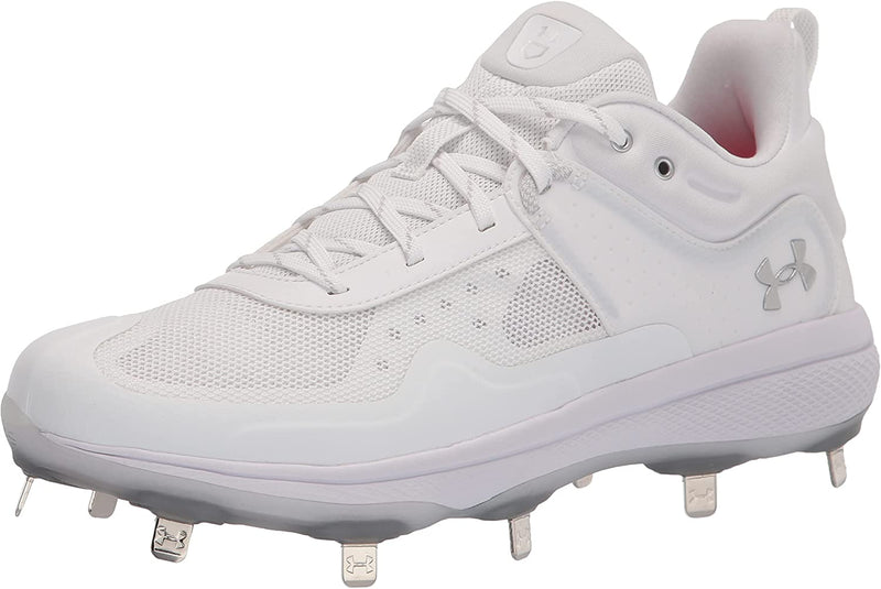 3024328 Under Armour Women's Glyde Mt Softball Shoe White 100 Size 8 - Like New
