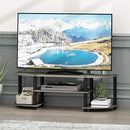FURRINO TURN-S-TUBE TV STAND WIDE ENTERTAINMENT CENTER TV CONSOLE - OAK/GRAY - Like New