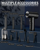 Jicawz Powerful Compressed Air Duster, 3-Speeds, 8000mAh, CV22-PRO - Black - Like New