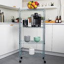 MIND READER STORAGE SHELVES GARAGE WHEELS MET4TWHEEL-SILVER - SILVER - Like New