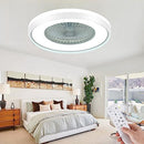 HUMHOLD 24" LOW PROFILE CEILING FAN DIMMABLE LIGHT REMOTE/APP CONTROL - WHITE - Like New