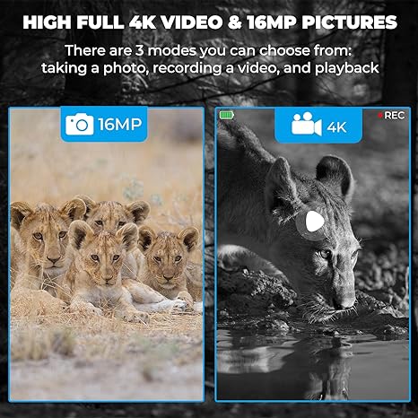 WOSPORTS Night Vision Binoculars 1315FT 4K Night Goggles NV400 - Scratch & Dent