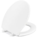 Round Toilet Seat with Metal Inserts Easy to Install B08YQT9PXQ - White - Brand New