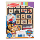 MELISSA & DOUG PAW PATROL WOODEN STAMPS ACTIVITY PAD 25 PIECES - MULTI-COLOR - Like New