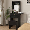 ARTETHYS SMALL VANITY DESK SET WITH 3 ADJUSTABLE MIRROR - IF018 - BLACK - Like New