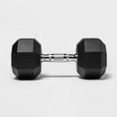 ALL IN MOTION HEX DUMBBELL 35LBS, BLACK - Like New