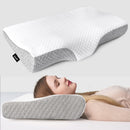 ZAMAT CONTOUR MEMORY FOAM PILLOW RELIEF, ADJUSTABLE ERGONOMIC CERVICAL - GRAY - Like New