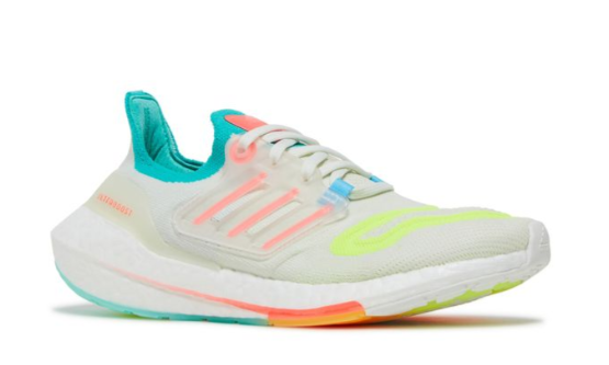 ADIDAS WOMEN'S ULTRABOOST 22 RUNNING SHOES - SIZE: WOMEN 8 - WHITE TURBO MINT - Like New