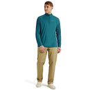 SG EDGE MEN'S UPF 50+ RASH GUARD 1/4 ZIP STAND COLLAR SWIM SHIRT - CRYSTAL TEAL - Like New