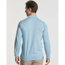 REAL ESSENTIALS 3 PACK LONG-SLEEVE POLO SHIRT - SIZE: MEN XL - BLUE/GREEN/BLACK - Like New
