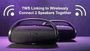Rockville Canon-XXL Portable Bluetooth Speaker, Deep Bass, 60W, TWS - BLACK - Like New