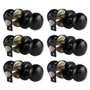 Probrico Black Door Knobs Interior Passage Knobs 6 Pack DL609BKPS - Matte Black - Like New