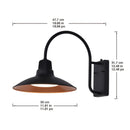 LUTEC 12" OUTDOOR WALL LIGHT - BLACK - Scratch & Dent