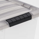 IRIS USA 72 Quart Stack & Pull Clear Storage Box Gray 3 Pack B09K52M5SN - NEW - Brand New