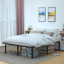 AMAZON BASICS STURDY HEAVY-DUTY NON-SLIP PLATFORM BED FRAME 18 INCH KING - BLACK - Like New