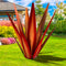KODIBO TEQUILA RUSTIC SCULPTURE, METAL AGAVE PLANTS, GARDEN STATUE (RED - L) - Like New