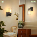 VERRON Set of 2 Wall Sconces for Bathroom, Modern Vanity Light Fixtures, Bronze - Like New