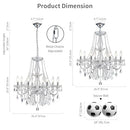 ANJIADENGSHI Mini Crystal Chandelier K9 Crystal Lighting Chandelier - Chrome - Like New