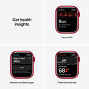 APPLE WATCH 7 (GPS + CELLULAR, 41MM) RED ALUMINUM CASE WITH RED SPORT BAND - Like New